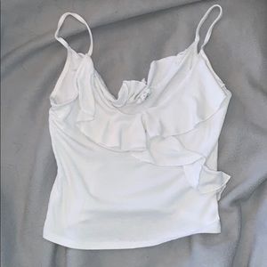 Juniors white crop top XS